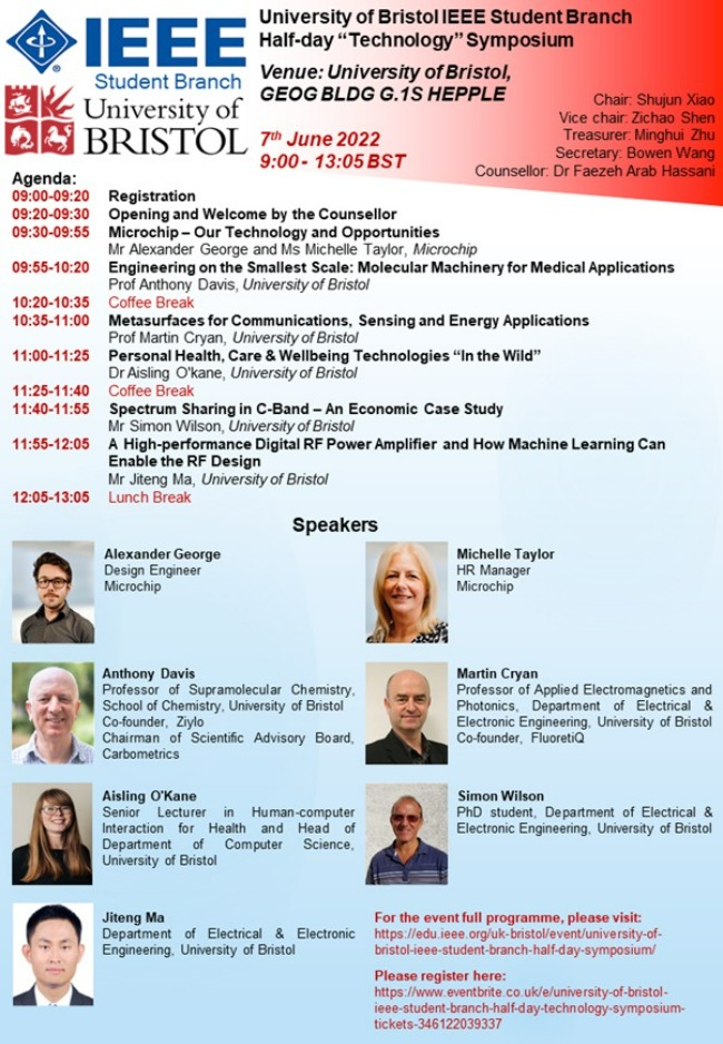 IEEE Student Branch Symposium agenda.